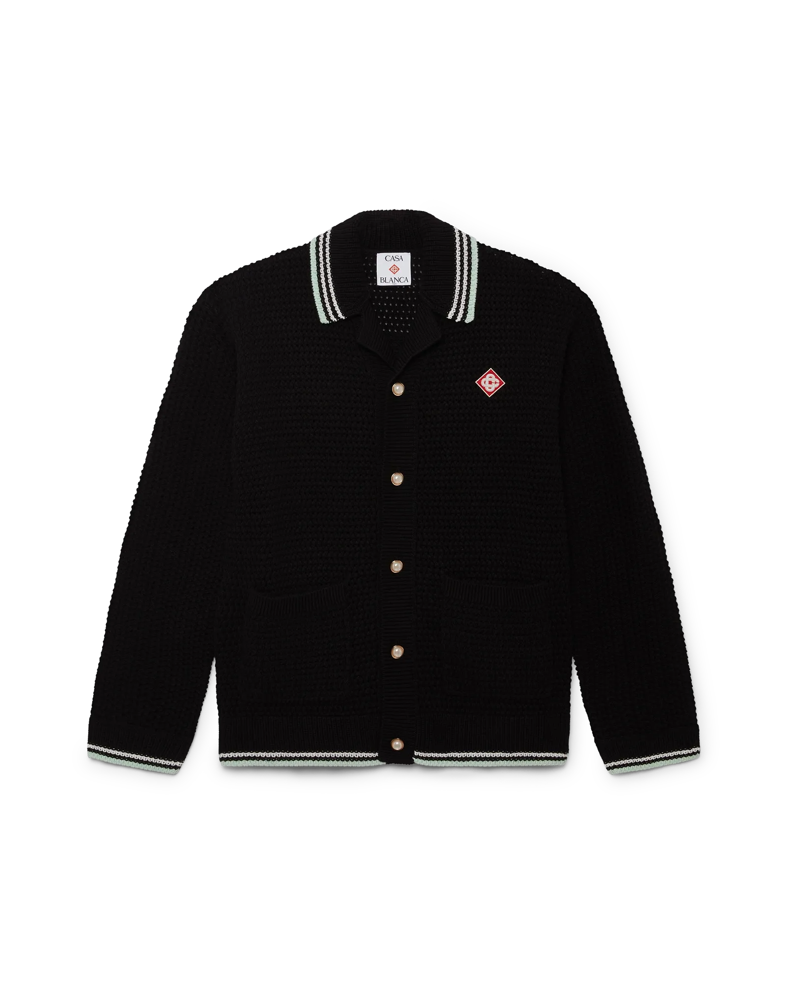 Chemise à manches longues en crochet de coton brodé