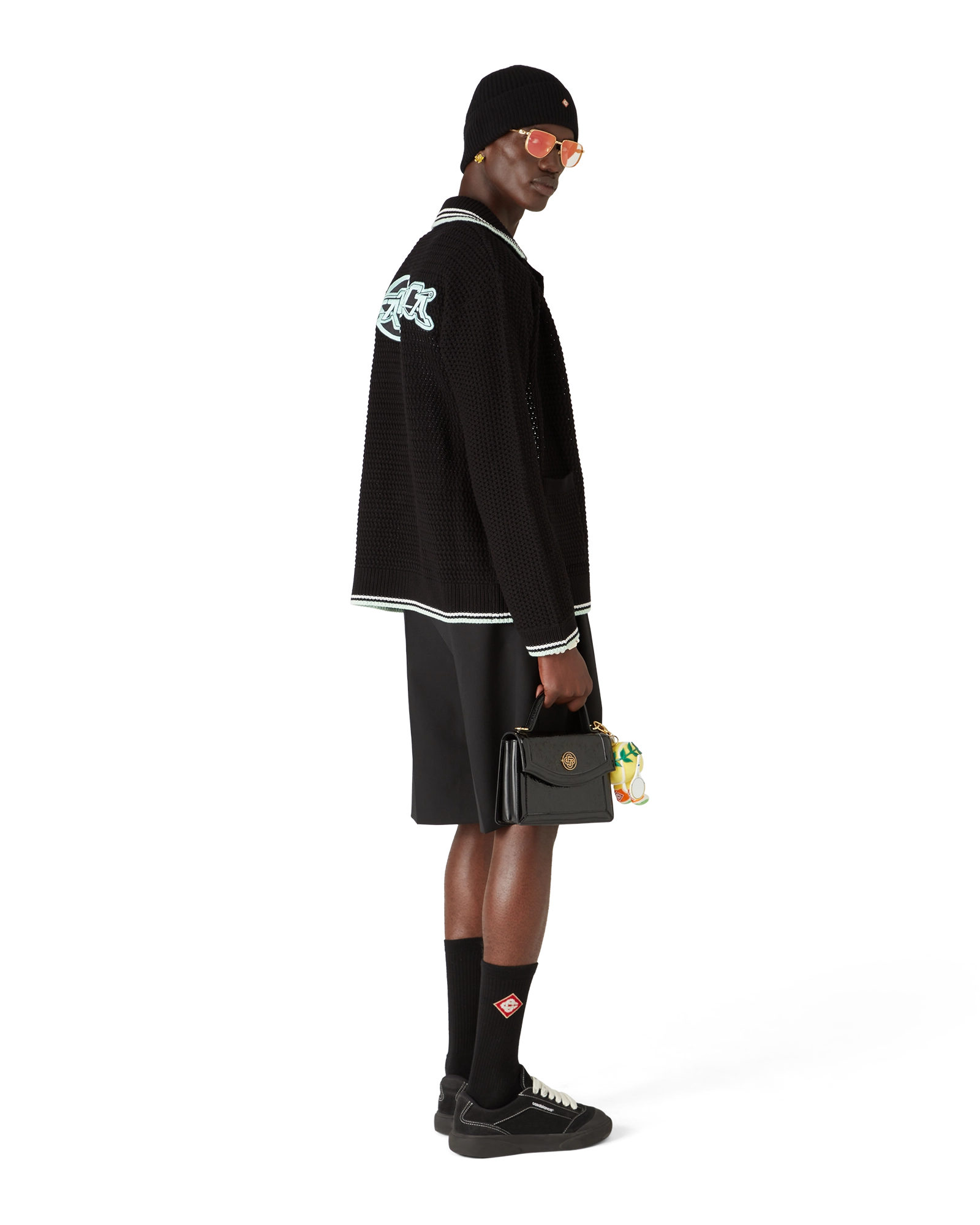 Chemise à manches longues en crochet de coton brodé