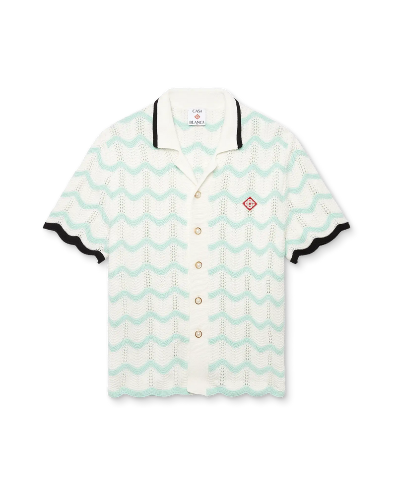 Gradient Wave Crochet Shirt | Casablanca Paris