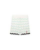 Gradient Wave Cotton Crochet Shorts