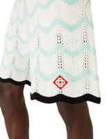 Gradient Wave Cotton Crochet Shorts