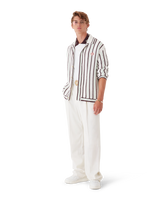 Striped Cotton Crochet Shirt