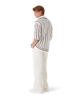 Striped Cotton Crochet Shirt