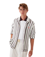 Striped Cotton Crochet Shirt