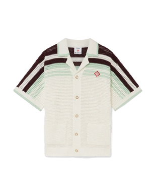 Tennis Cotton Crochet Short Sleeve Shirt