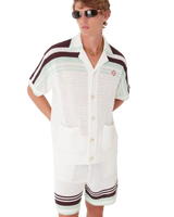 Tennis Cotton Crochet Short Sleeve Shirt
