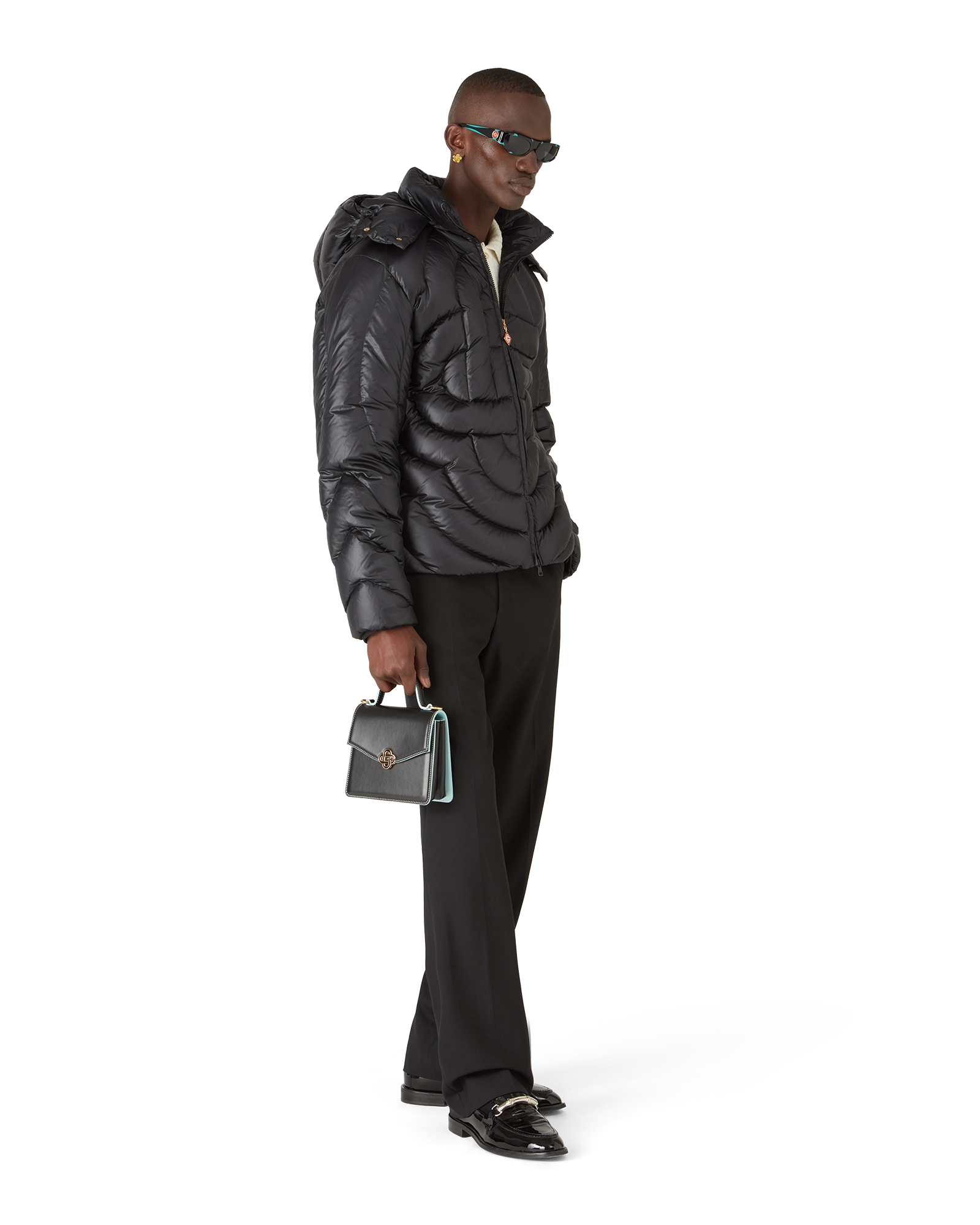 Monogram Quilted Nylon Down Puffer Jacket