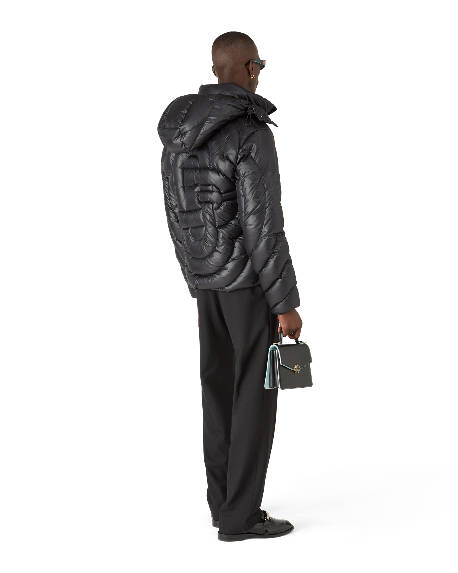 Monogram Quilted Nylon Down Puffer Jacket