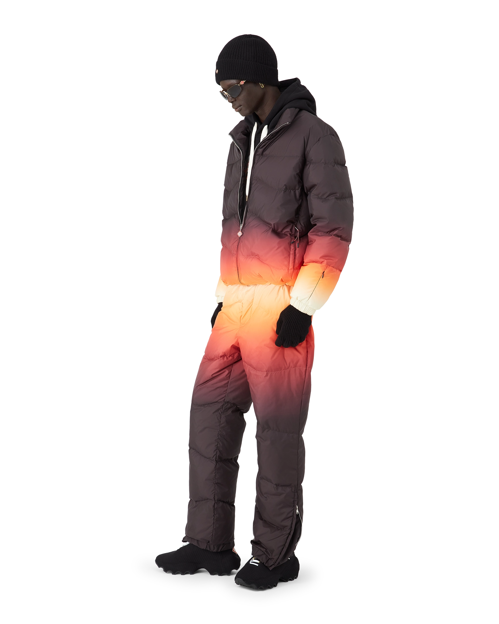 Gradient Quilted Down Puffer Jacket