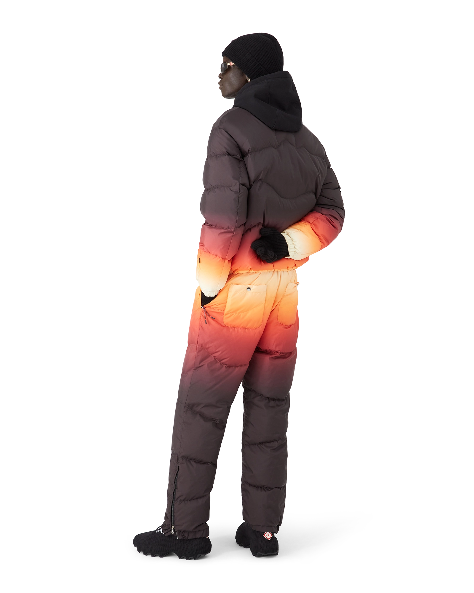 Gradient Quilted Down Puffer Jacket