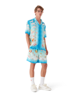 Kawaii Motif Short Sleeve Silk Twill  Shirt