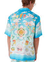 Kawaii Motif Short Sleeve Silk Twill  Shirt