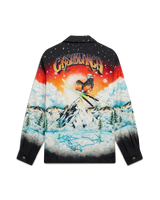 Chemise à manches longues en sergé de soie Ski Lake