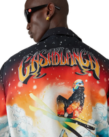 Chemise à manches longues en sergé de soie Ski Lake