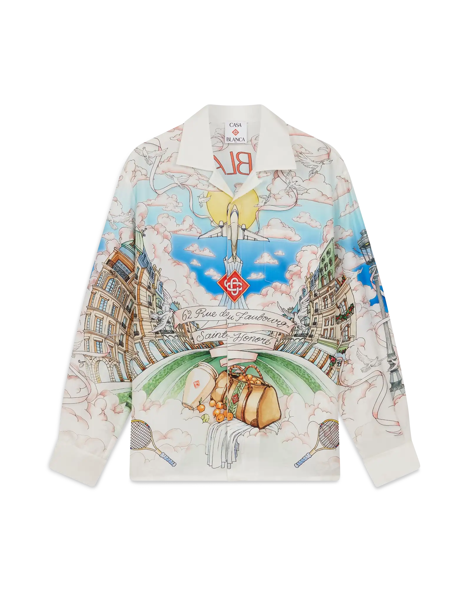 Paris Store Long Sleeve Silk Shirt