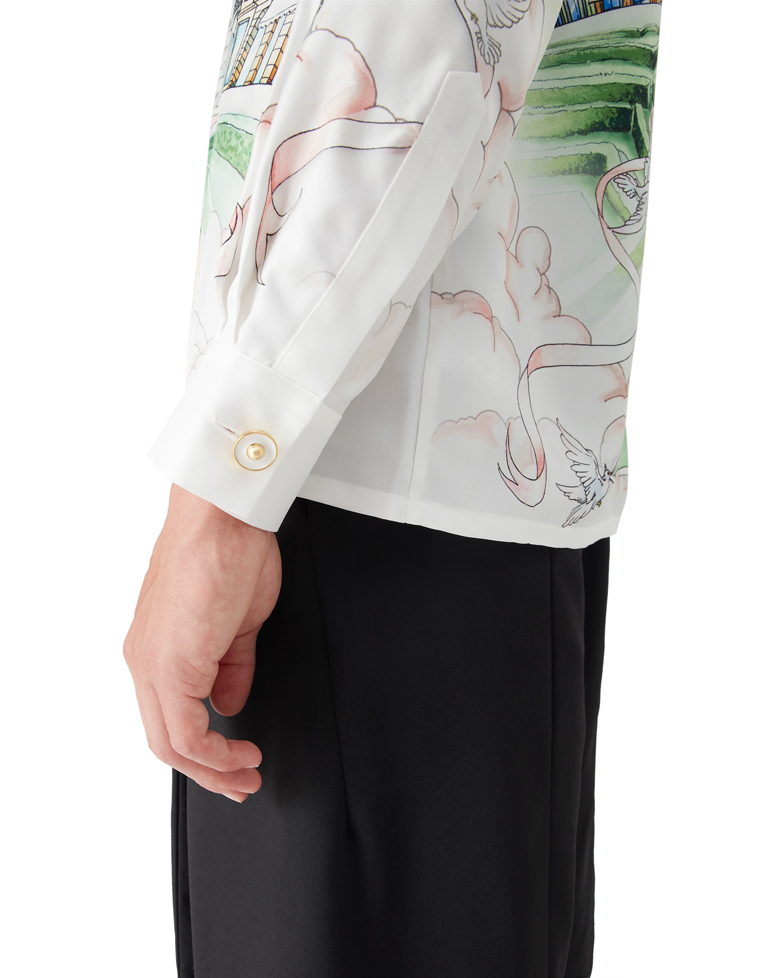 Paris Store Long Sleeve Silk Shirt