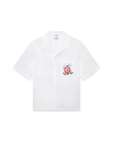 Cotton Poplin Embroidered Short Sleeve Shirt