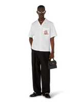 Cotton Poplin Embroidered Short Sleeve Shirt