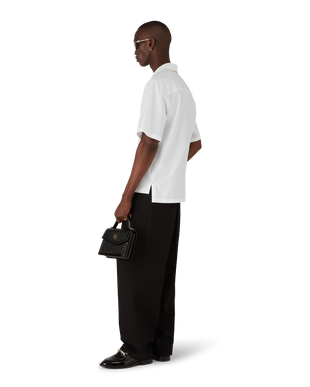 Cotton Poplin Embroidered Short Sleeve Shirt