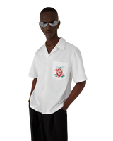 Cotton Poplin Embroidered Short Sleeve Shirt