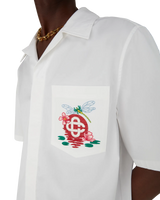 Cotton Poplin Embroidered Short Sleeve Shirt