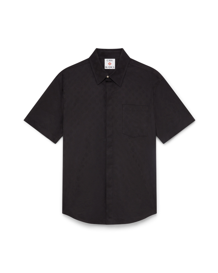 Cotton Monogram Short Sleeve Shirt