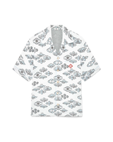 Chemise à manches courtes en jacquard à motifs