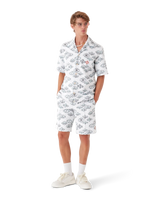 Chemise à manches courtes en jacquard à motifs