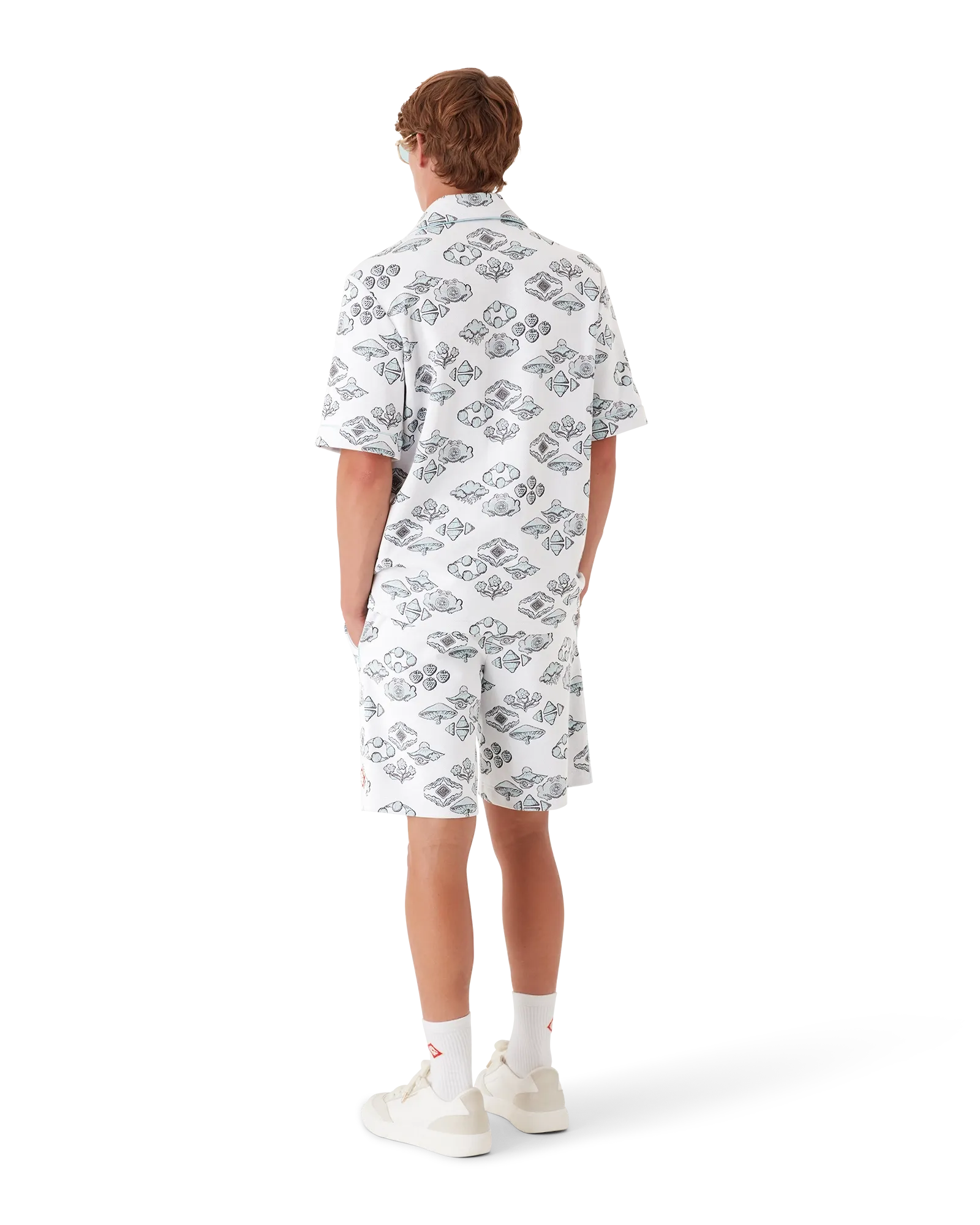 Jacquard Motif Short Sleeve Shirt