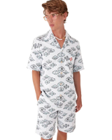 Chemise à manches courtes en jacquard à motifs