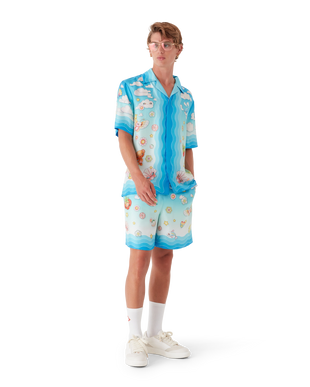 Kawaii Motif Silk Twill Shorts