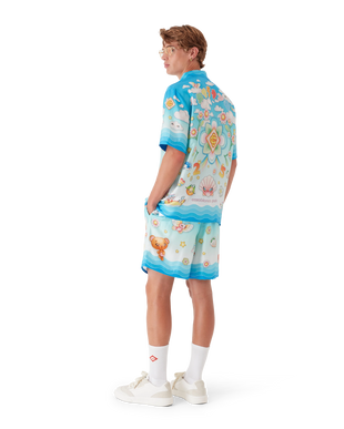 Kawaii Motif Silk Twill Shorts