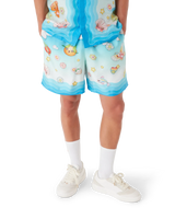 Kawaii Motif Silk Twill Shorts