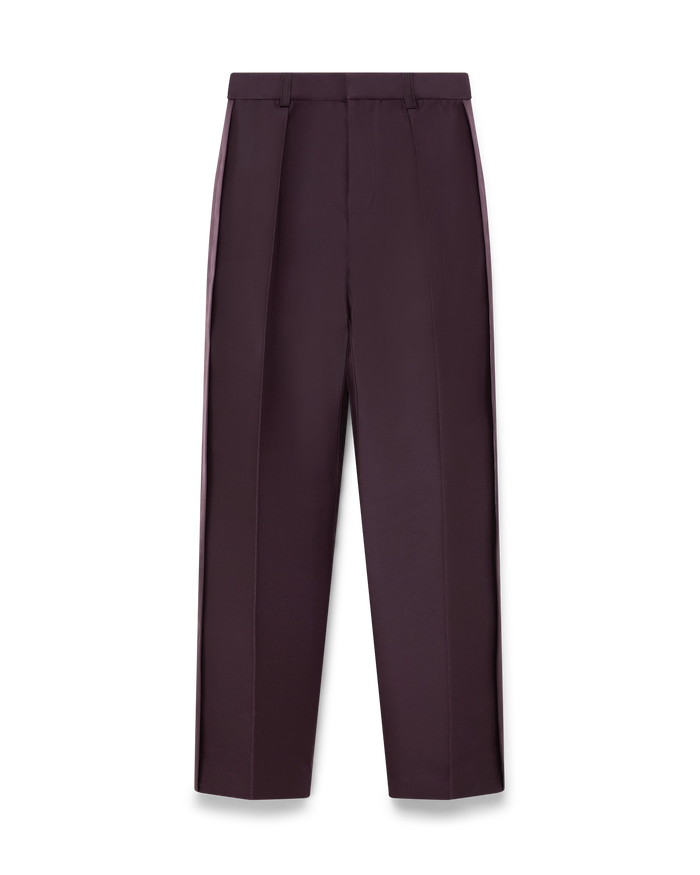 Blend Tailored Side Stripe Wool Silk Trousers