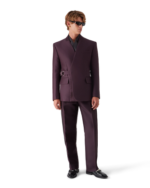 Blend Tailored Side Stripe Wool Silk Trousers