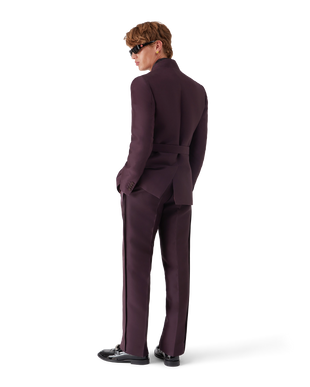 Blend Tailored Side Stripe Wool Silk Trousers