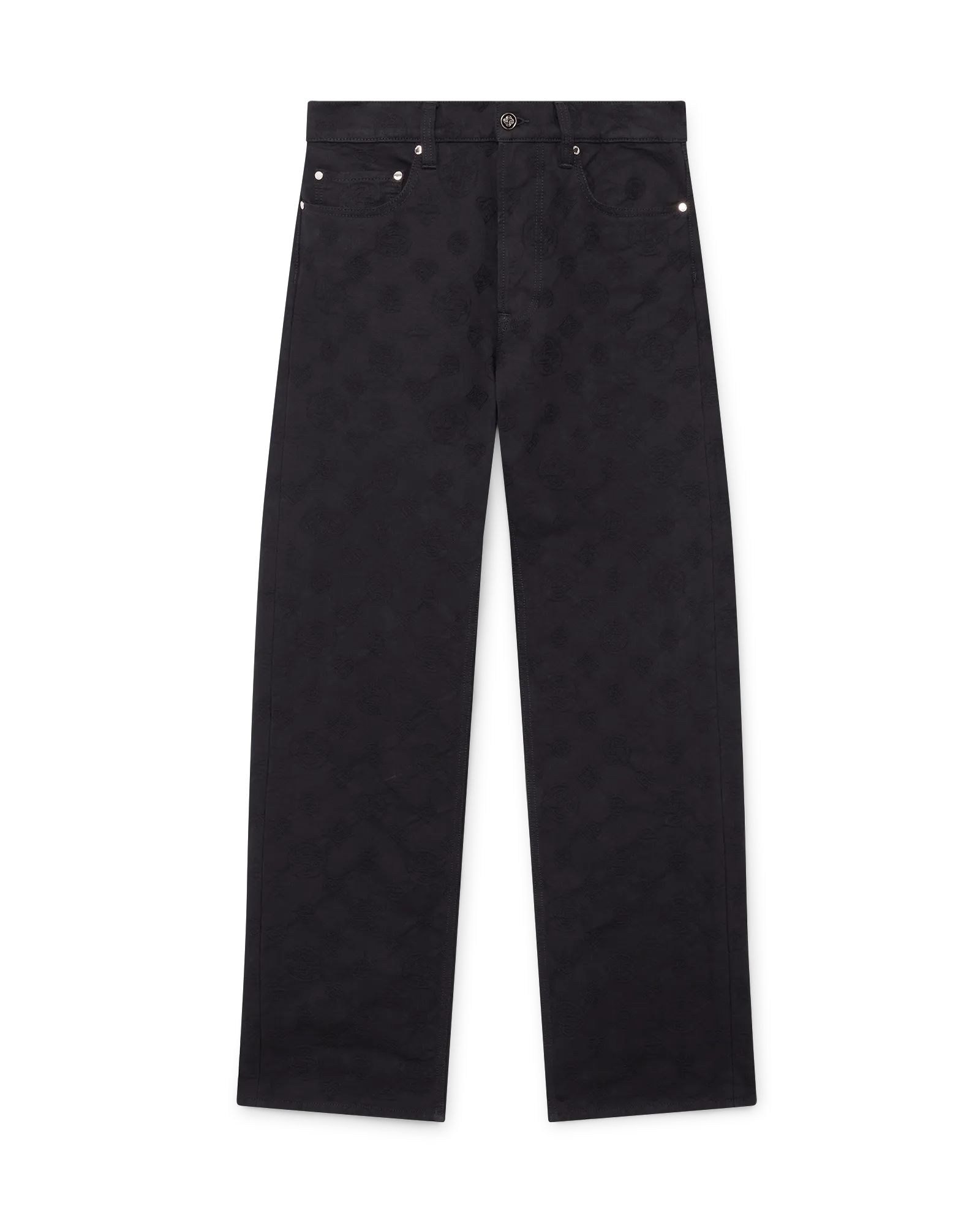 Denim Monogram Straight Leg Jeans