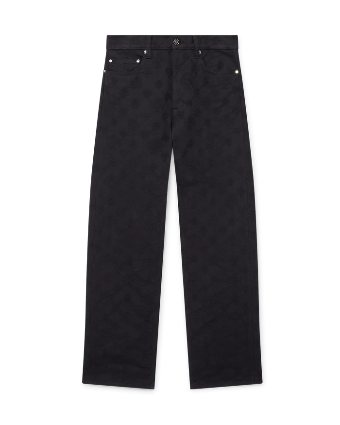 Denim Monogram Straight Leg Jeans