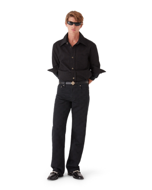 Denim Monogram Straight Leg Jeans