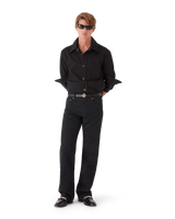 Denim Monogram Straight Leg Jeans