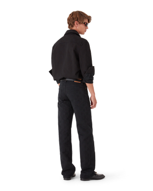 Denim Monogram Straight Leg Jeans