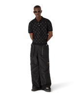 Pantalon cargo en nylon jacquard