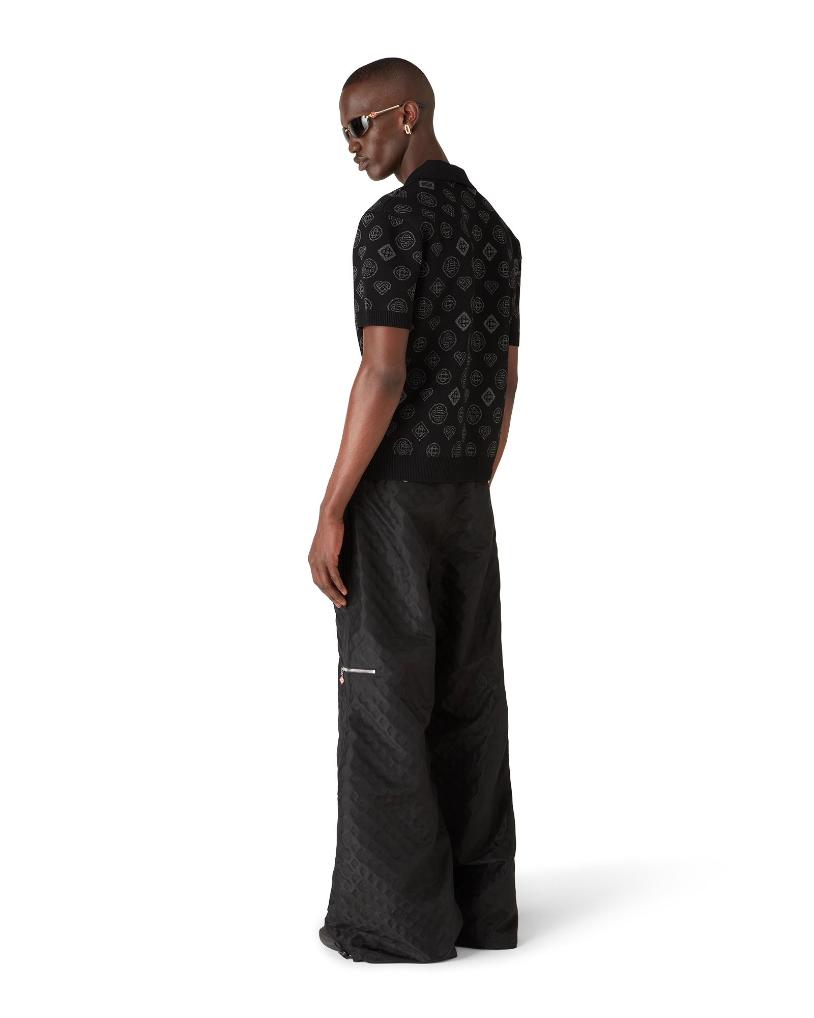 Nylon Jacquard Cargo Trousers