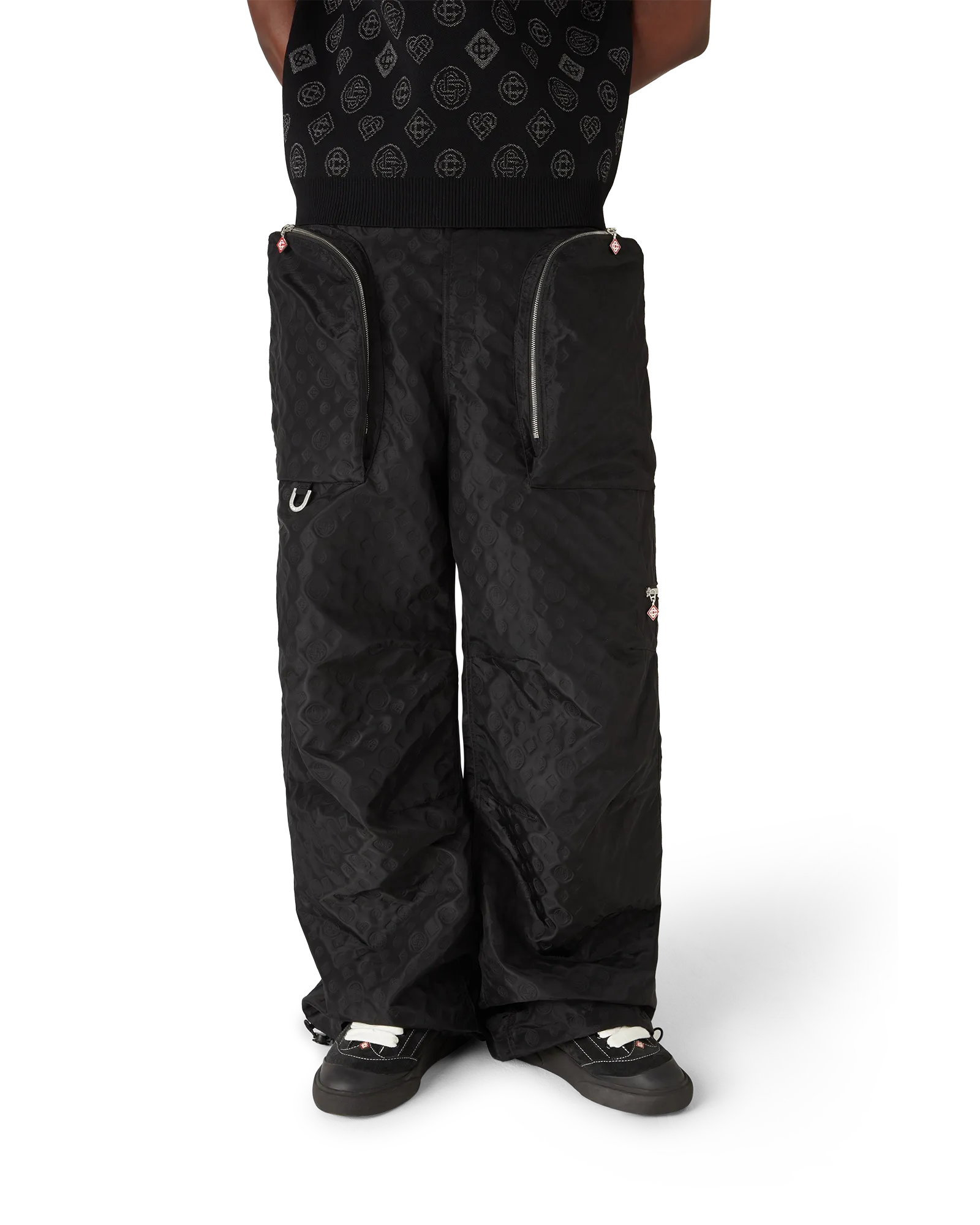 Nylon Jacquard Cargo Trousers
