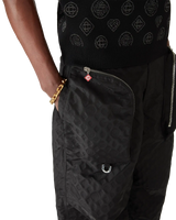 Pantalon cargo en nylon jacquard