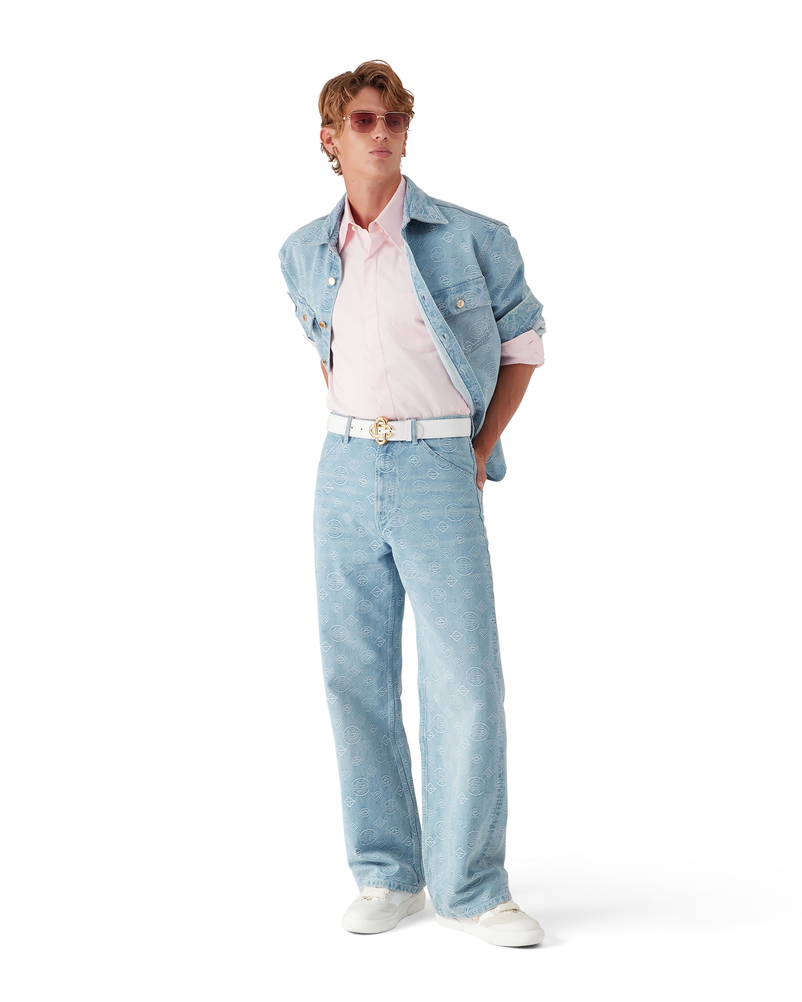 Denim Monogram Relaxed Fit Jeans