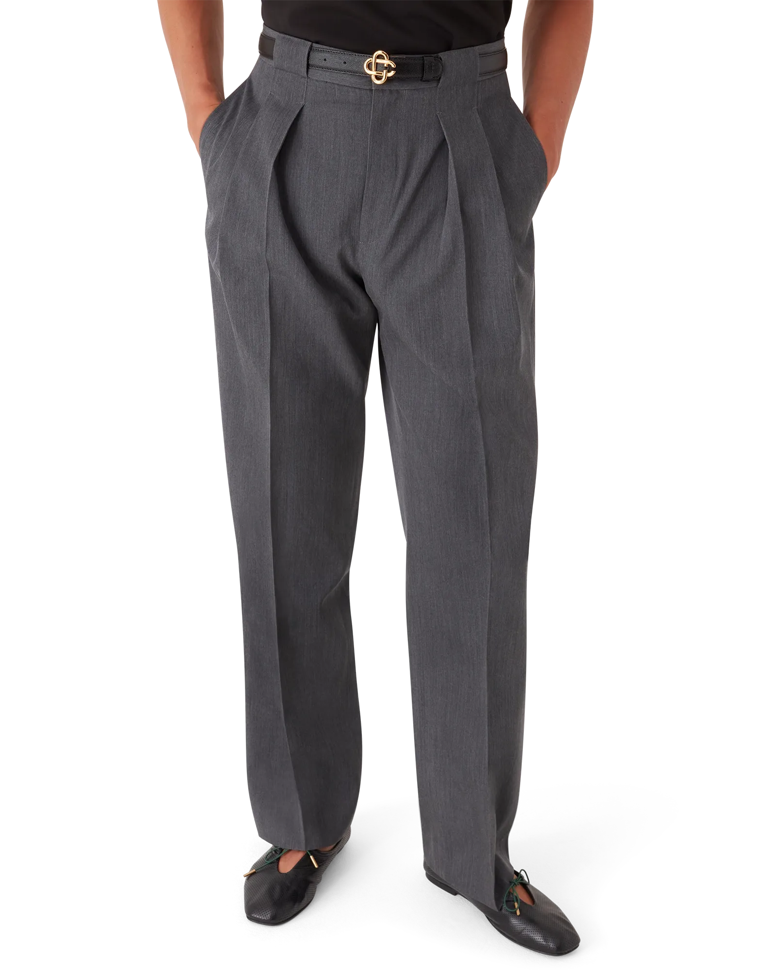 Wool Tailoring Belt Loop Trousers
