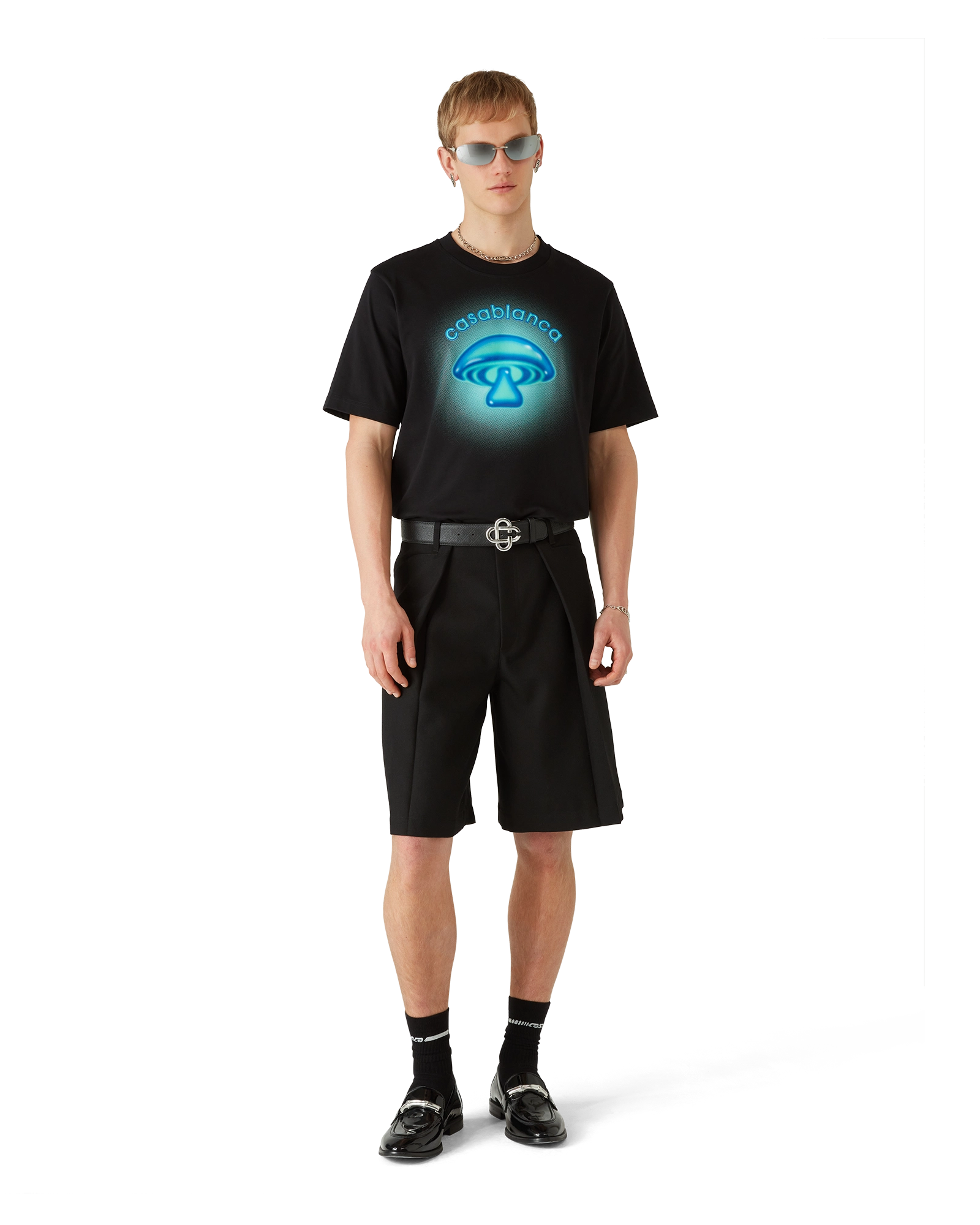 Cotton Tailored Belt Loop Shorts