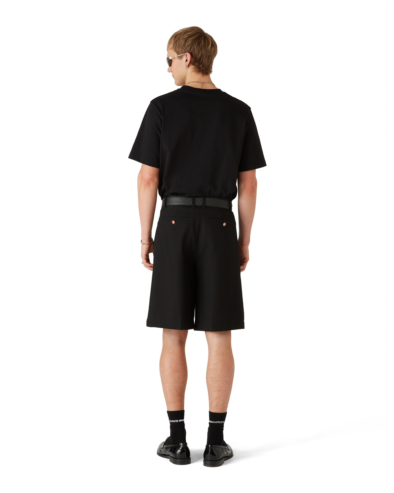 Cotton Tailored Belt Loop Shorts