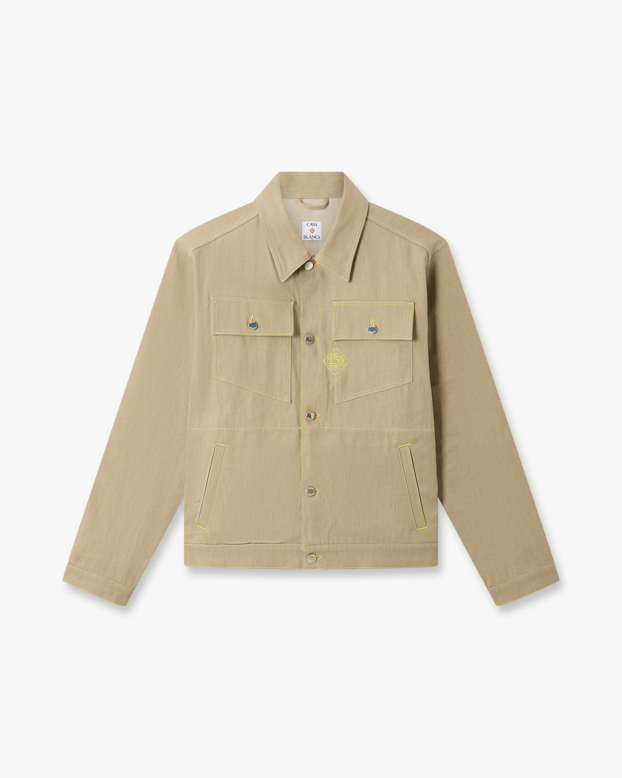 Beige Desert Canvas Denim Jacket